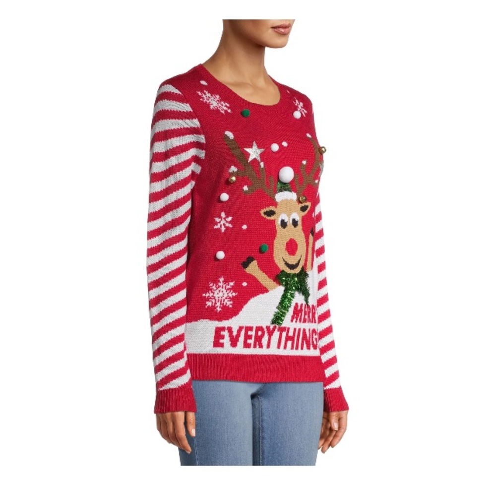 NWT Juniors' Christmas Sweater - Picture 3 of 4